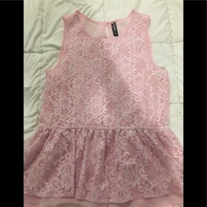 Baby Pink Lace Top